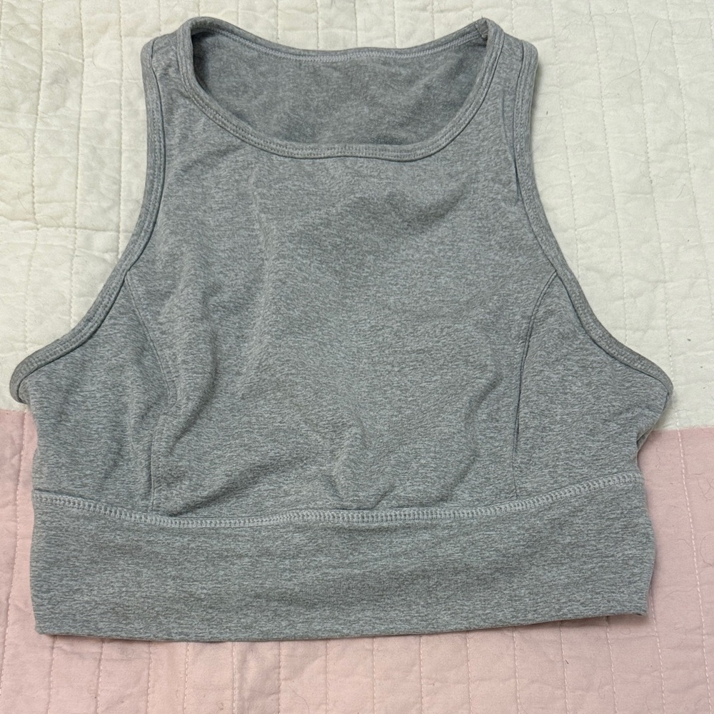 JoyLab Gray and White Activewear Top